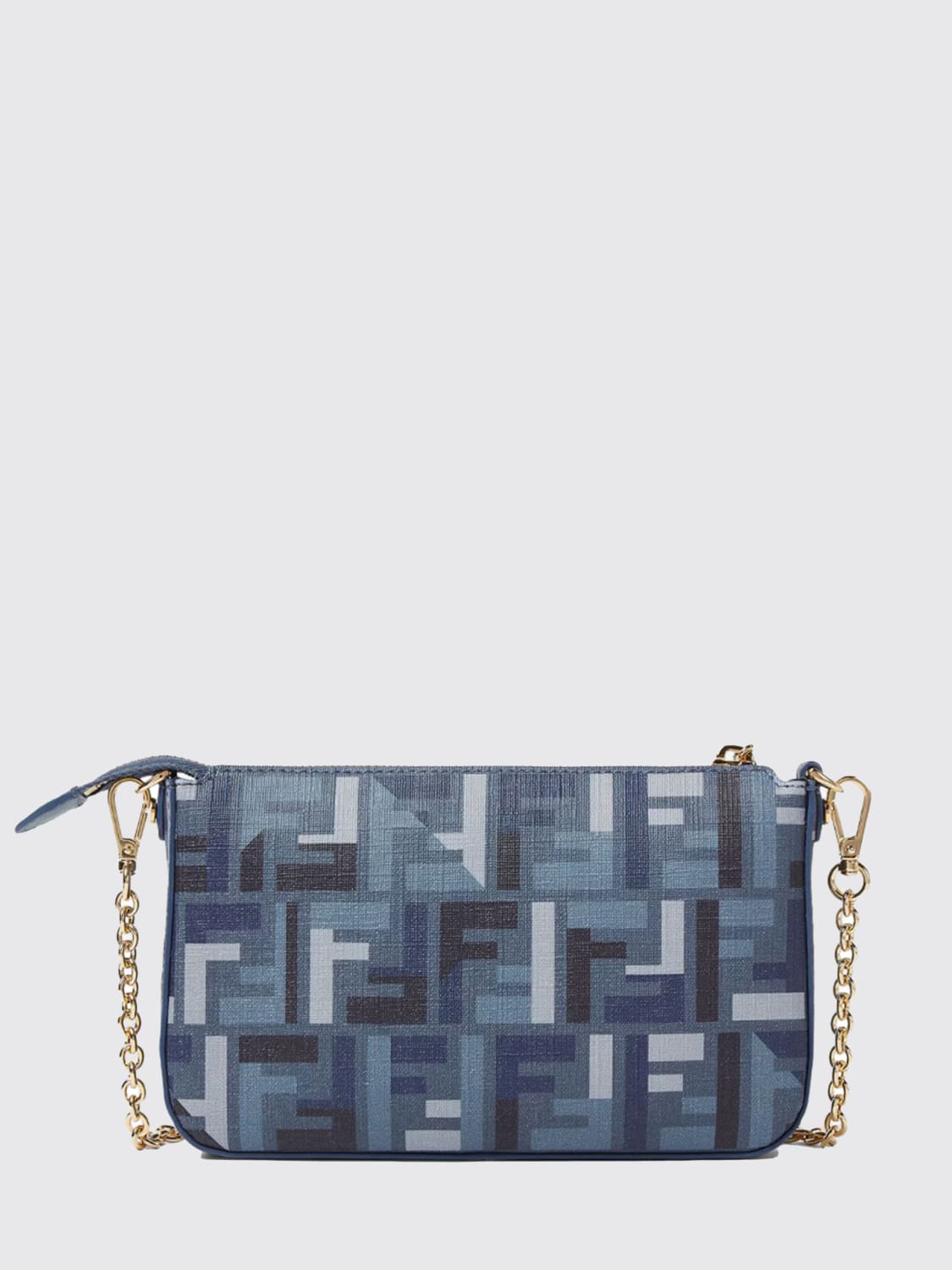 FENDI MINI SAC: Sac porté épaule femme Fendi, Bleu - Img 2