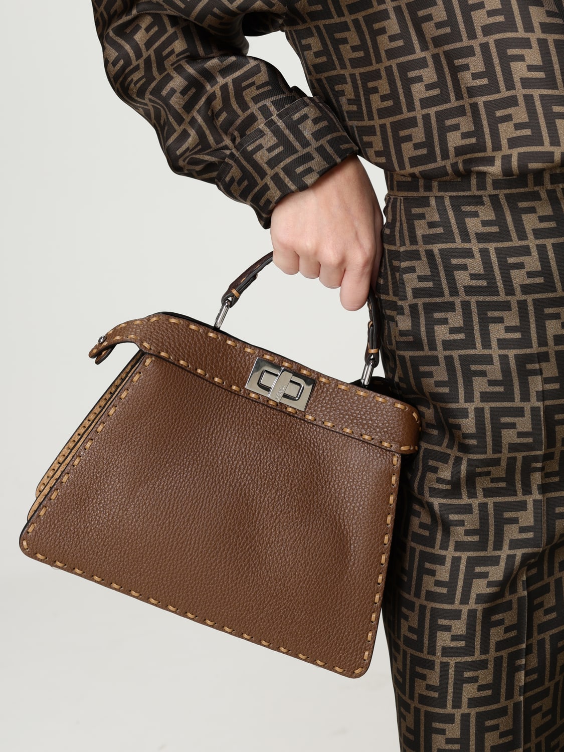 FENDI HANDBAG: Shoulder bag woman Fendi, Brown - Img 2