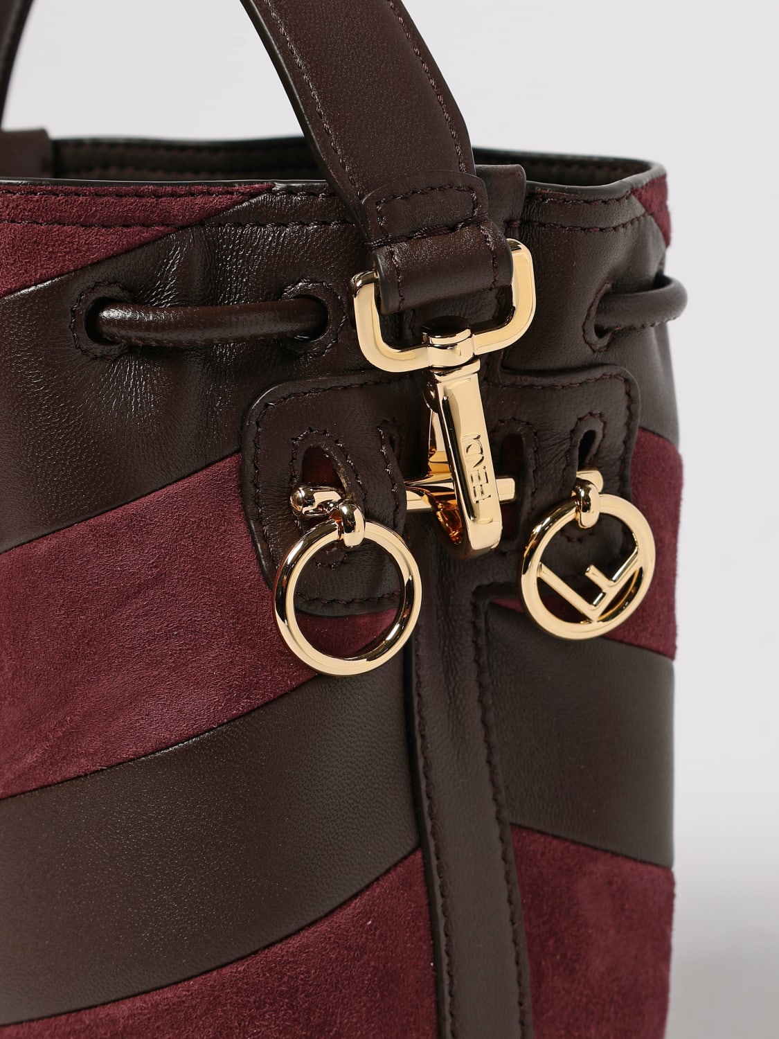 FENDI MINI BAG: Shoulder bag woman Fendi, Brown - Img 4