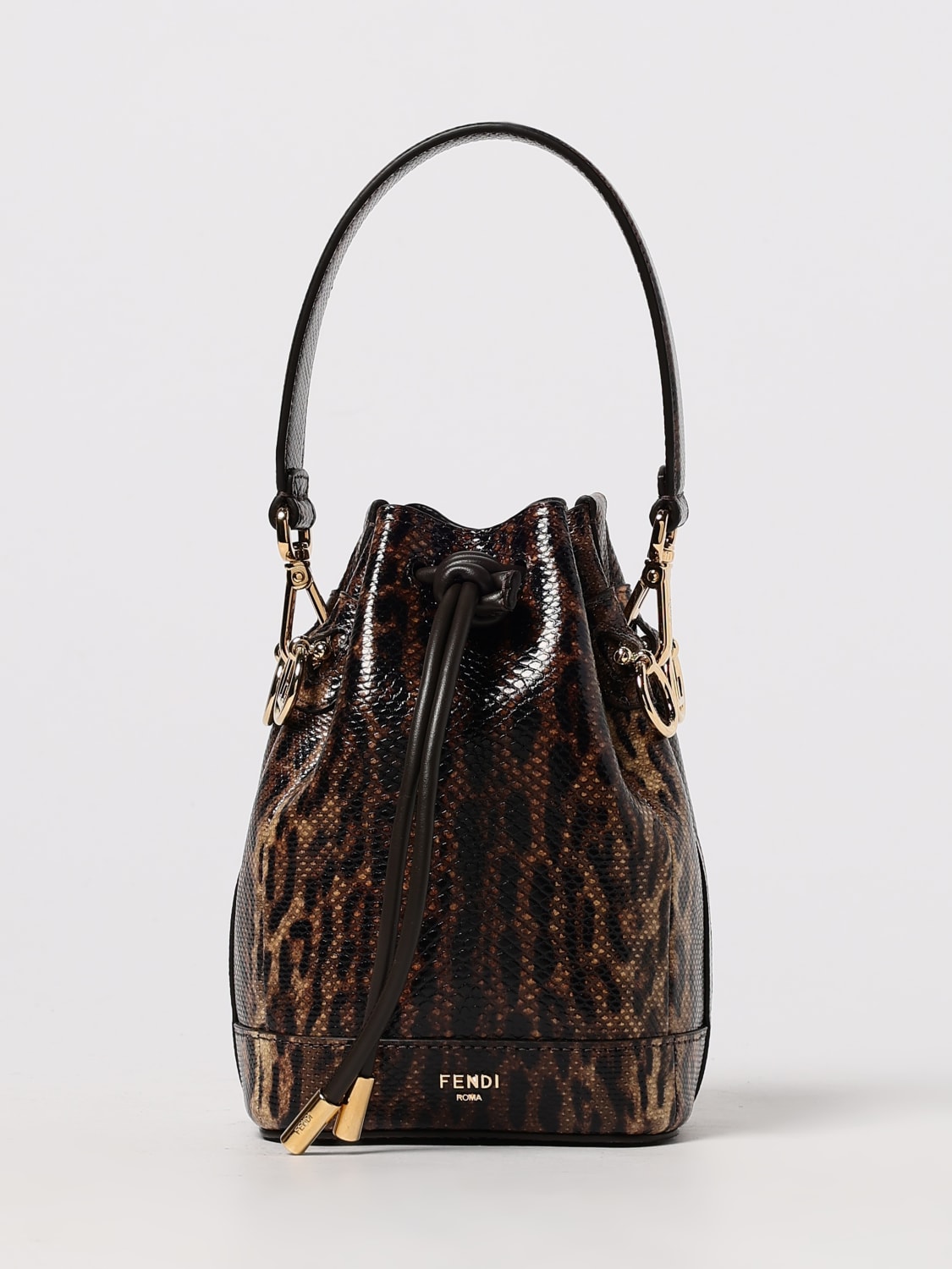 FENDI MINI BAG: Shoulder bag woman Fendi, Tobacco - Img 1