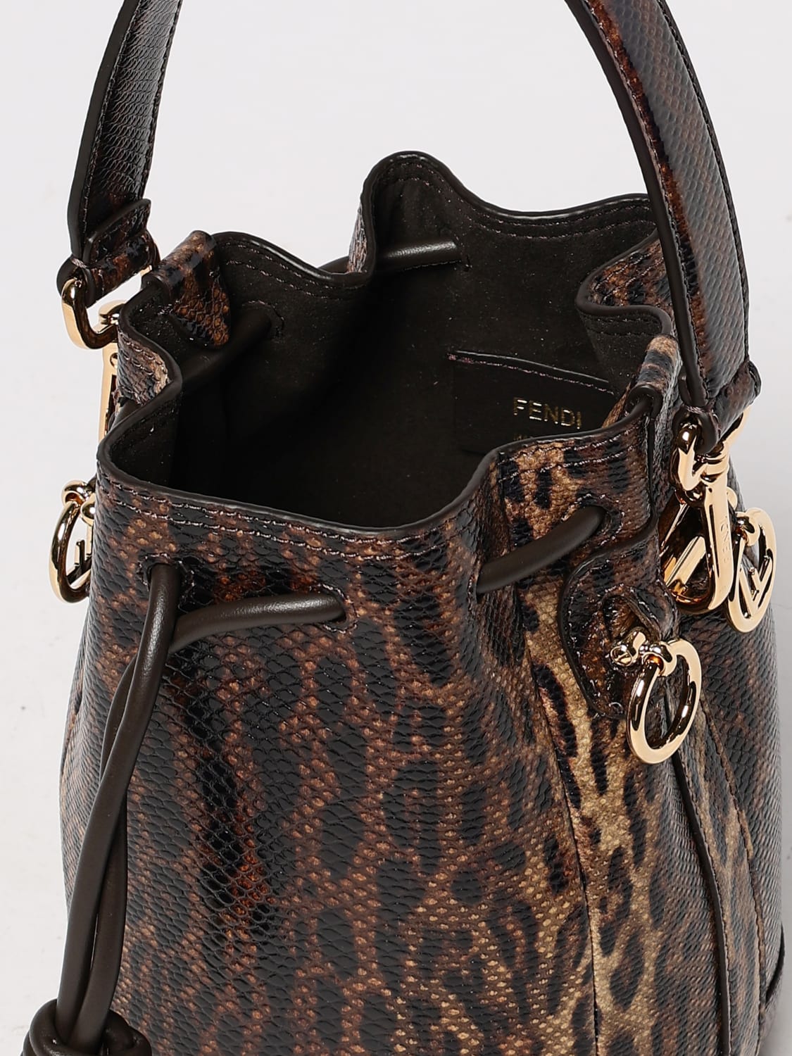 FENDI MINI BAG: Shoulder bag woman Fendi, Tobacco - Img 5