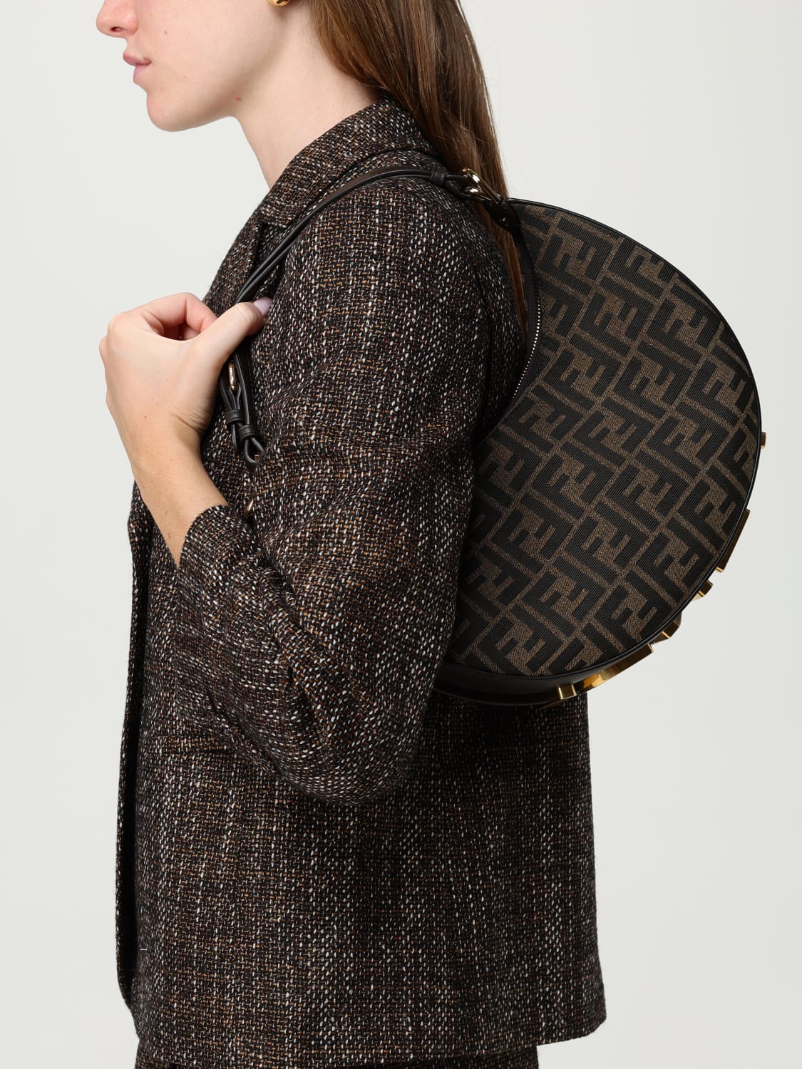 FENDI SCHULTERTASCHE: Schultertasche damen Fendi, Dark - Img 2