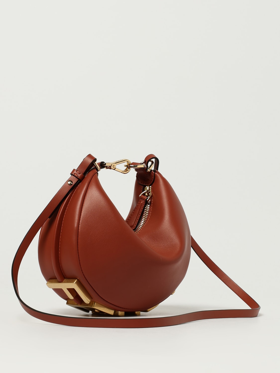 FENDI 迷你包: 肩包 女士 Fendi, 黄棕色 - Img 3