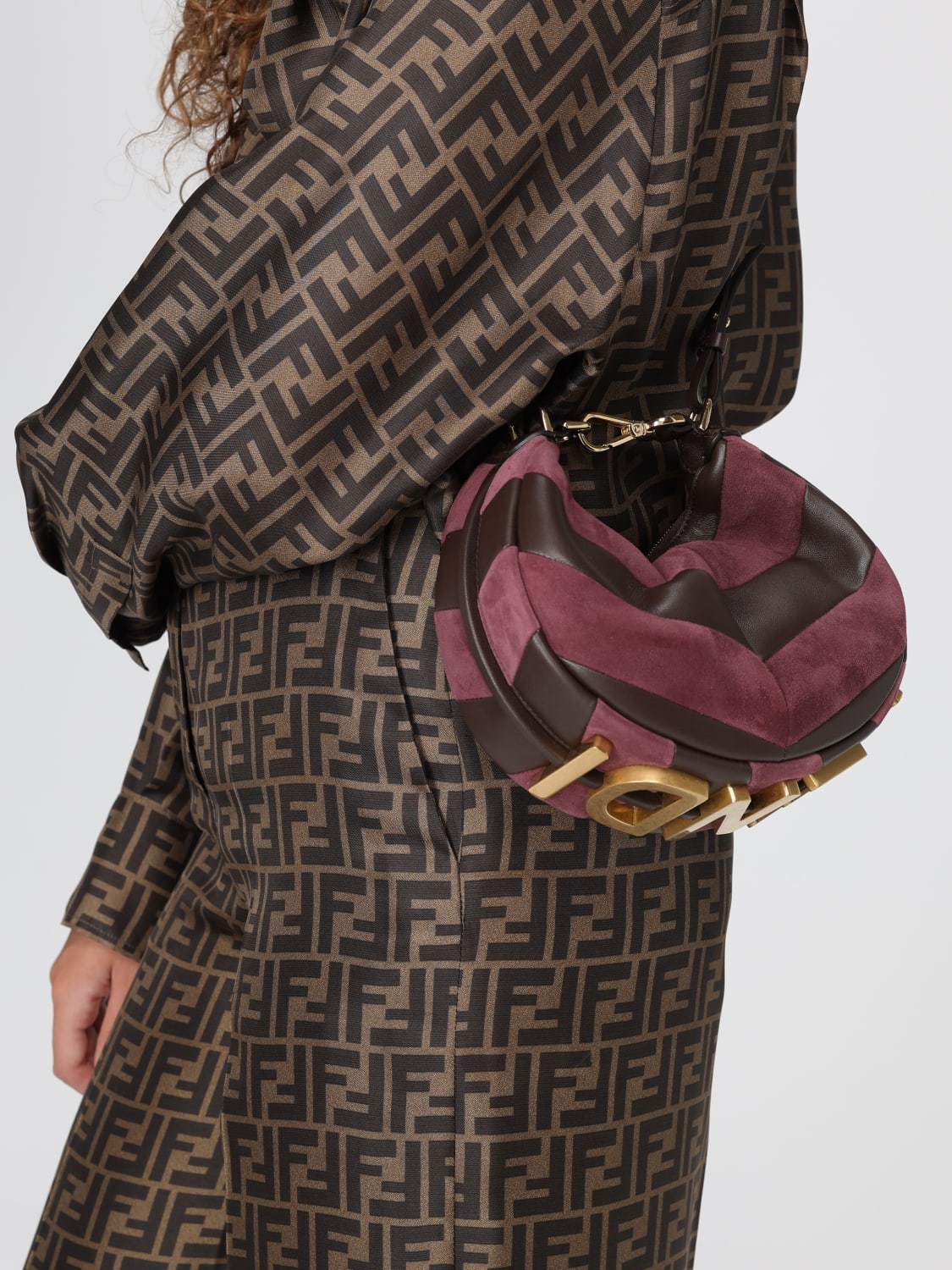 FENDI MINI SAC: Sac porté épaule femme Fendi, Marron - Img 2