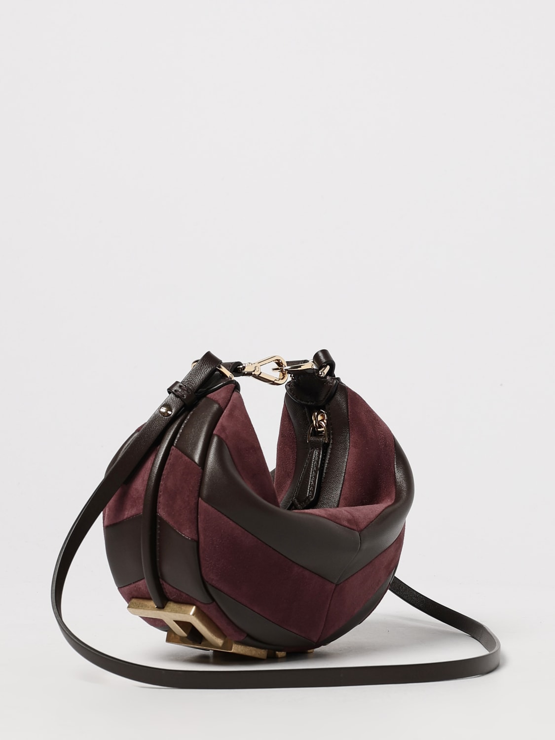 FENDI MINI SAC: Sac porté épaule femme Fendi, Marron - Img 3