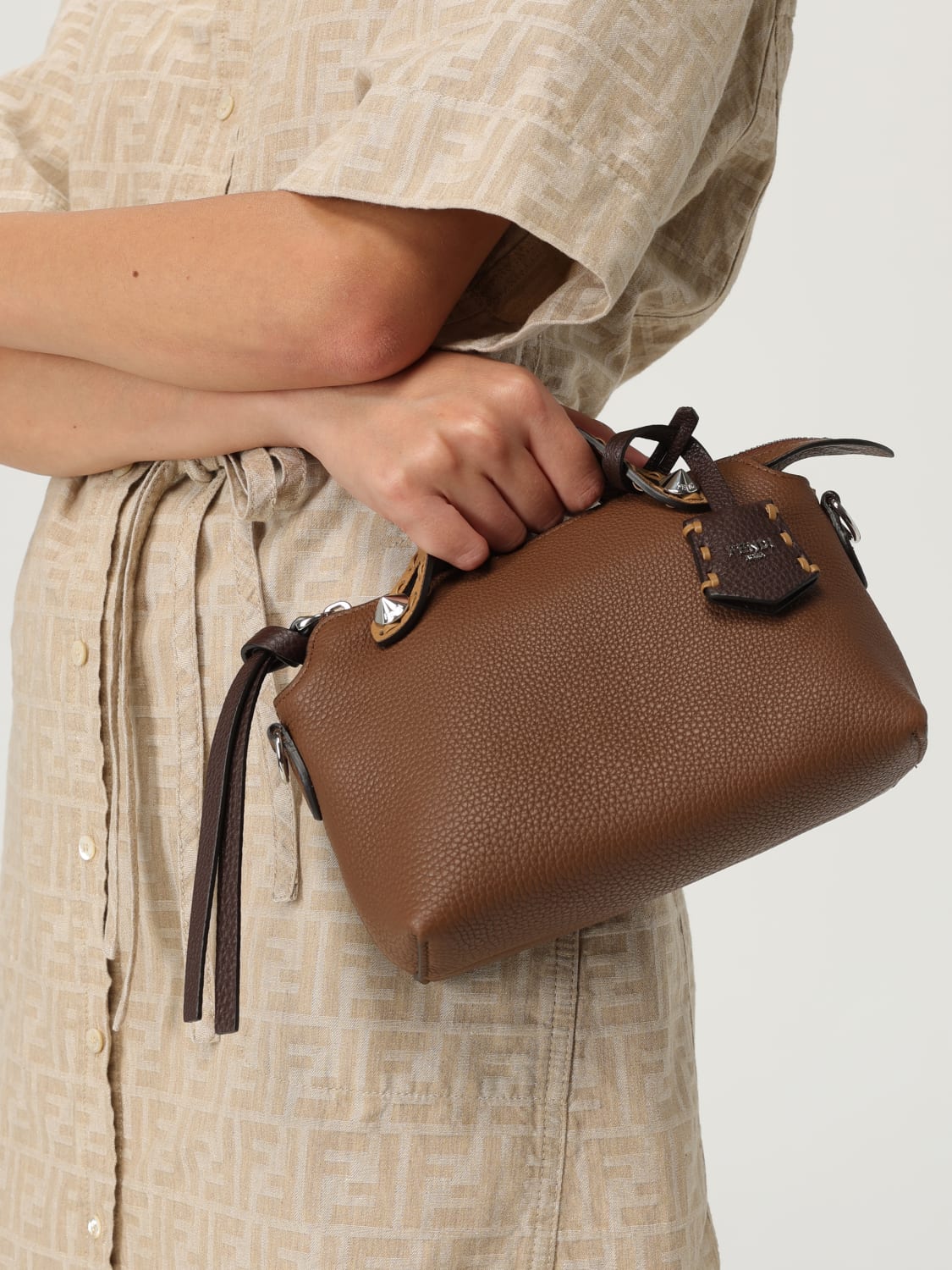FENDI MINI BAG: Shoulder bag woman Fendi, Brown - Img 2