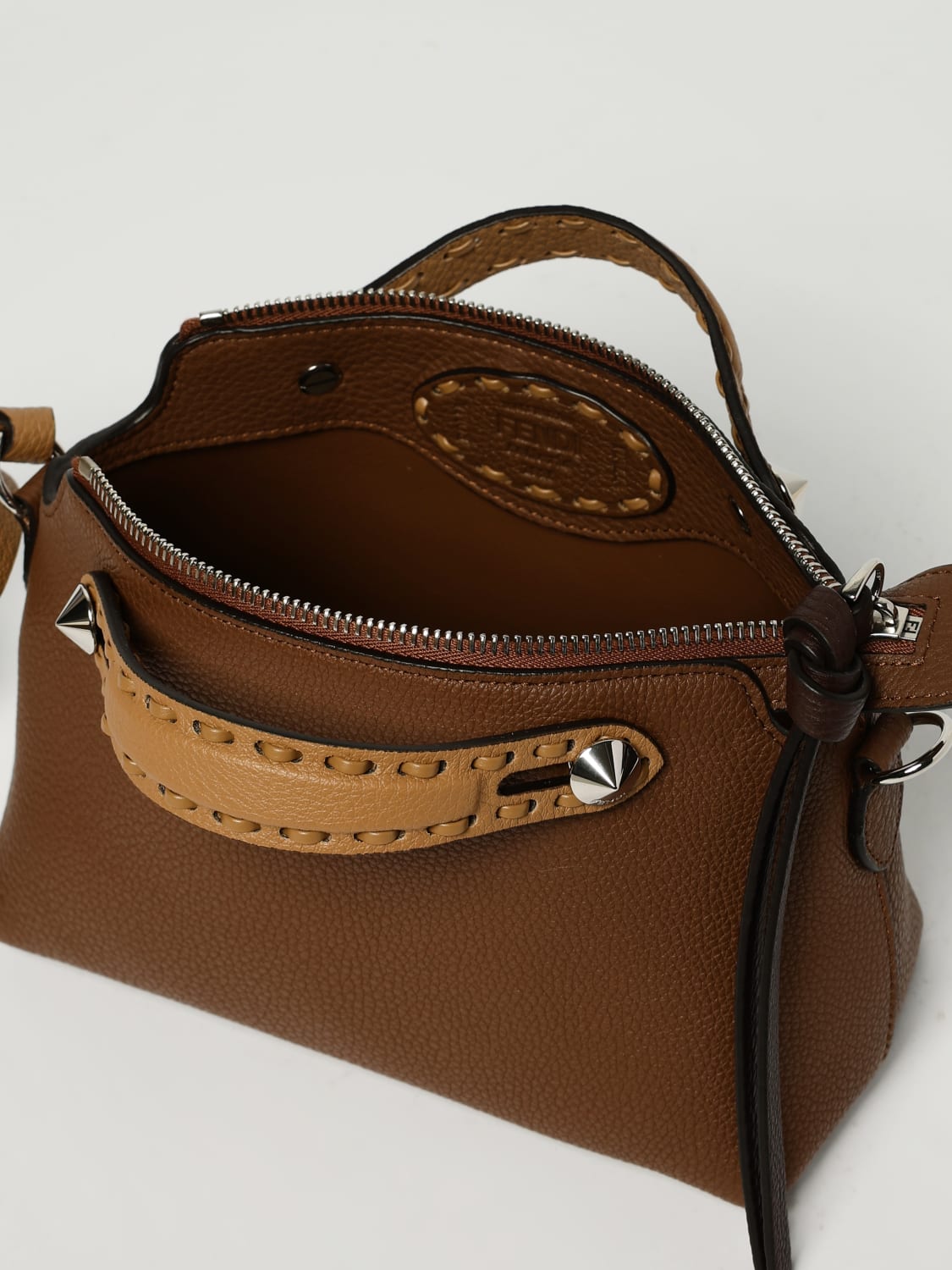 FENDI MINI BAG: Shoulder bag woman Fendi, Brown - Img 5