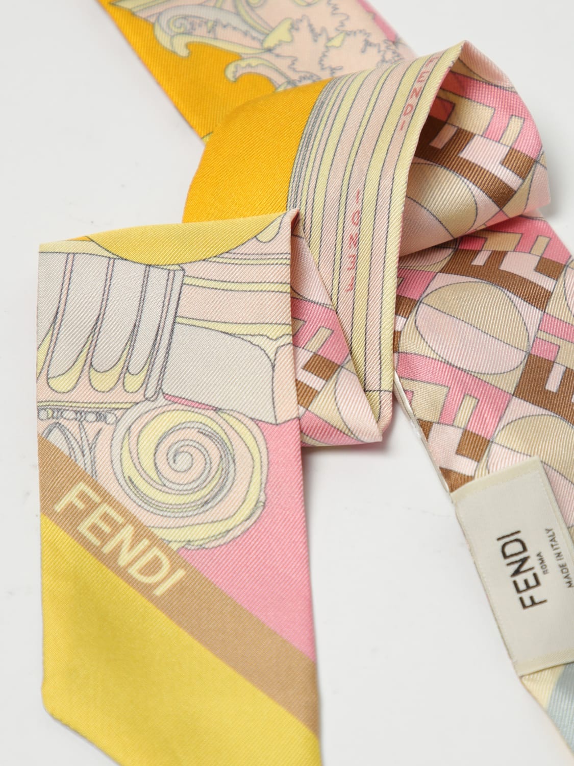 FENDI NECK SCARF: Scarf woman Fendi, Pink - Img 3