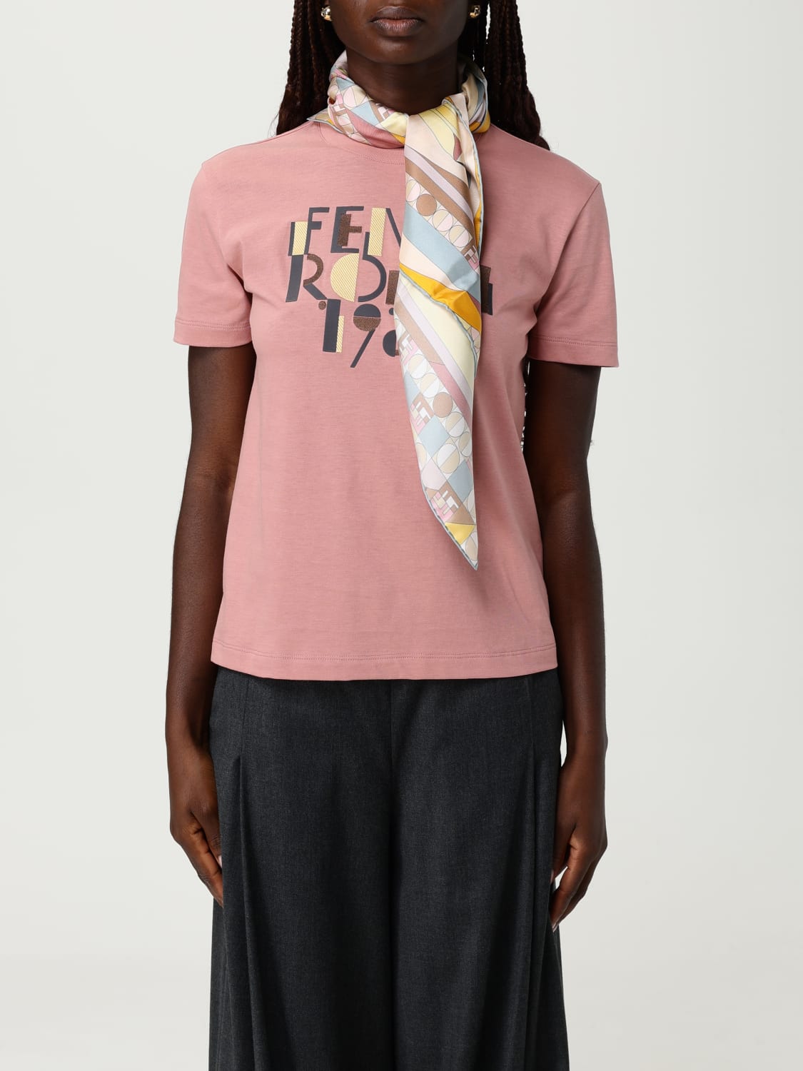 FENDI FULAR: Fular mujer Fendi, Rosa - Img 2