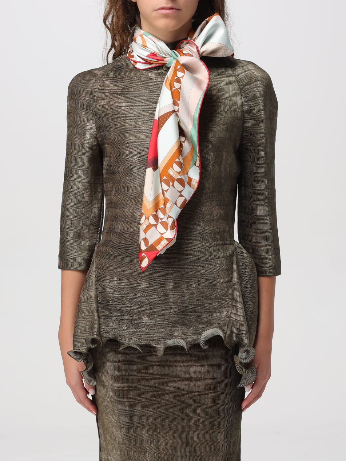 FENDI NECK SCARF: Neck scarf woman Fendi, Nude - Img 2