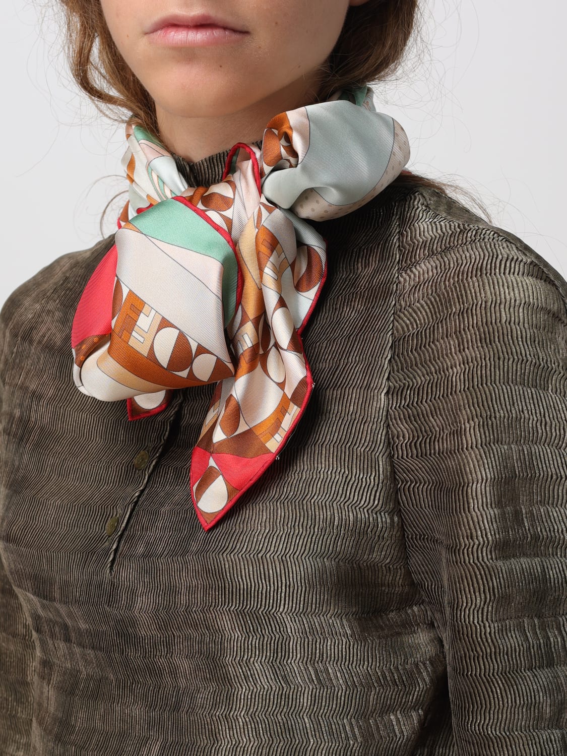 FENDI NECK SCARF: Neck scarf woman Fendi, Nude - Img 4