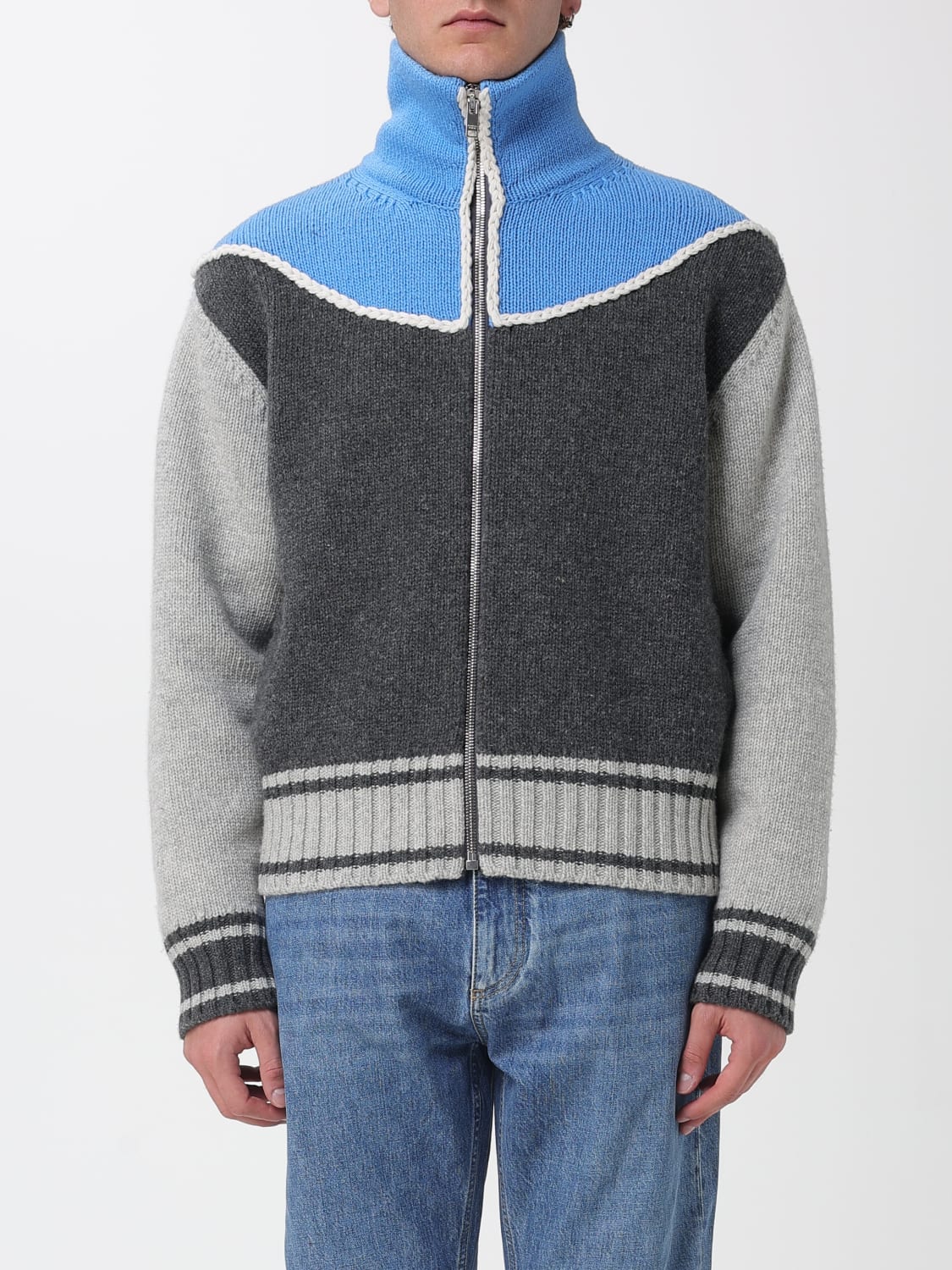 BOTTEGA VENETA SWEATER: Jacket men Bottega Veneta, Charcoal - Img 1