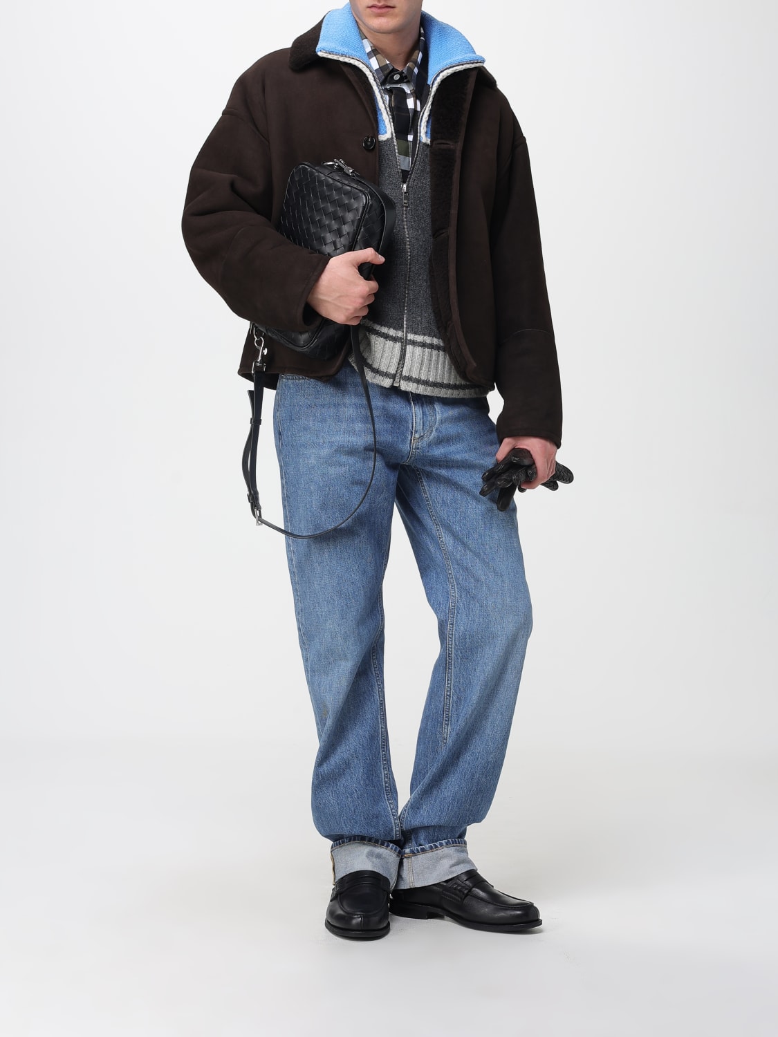 BOTTEGA VENETA SWEATER: Jacket men Bottega Veneta, Charcoal - Img 2