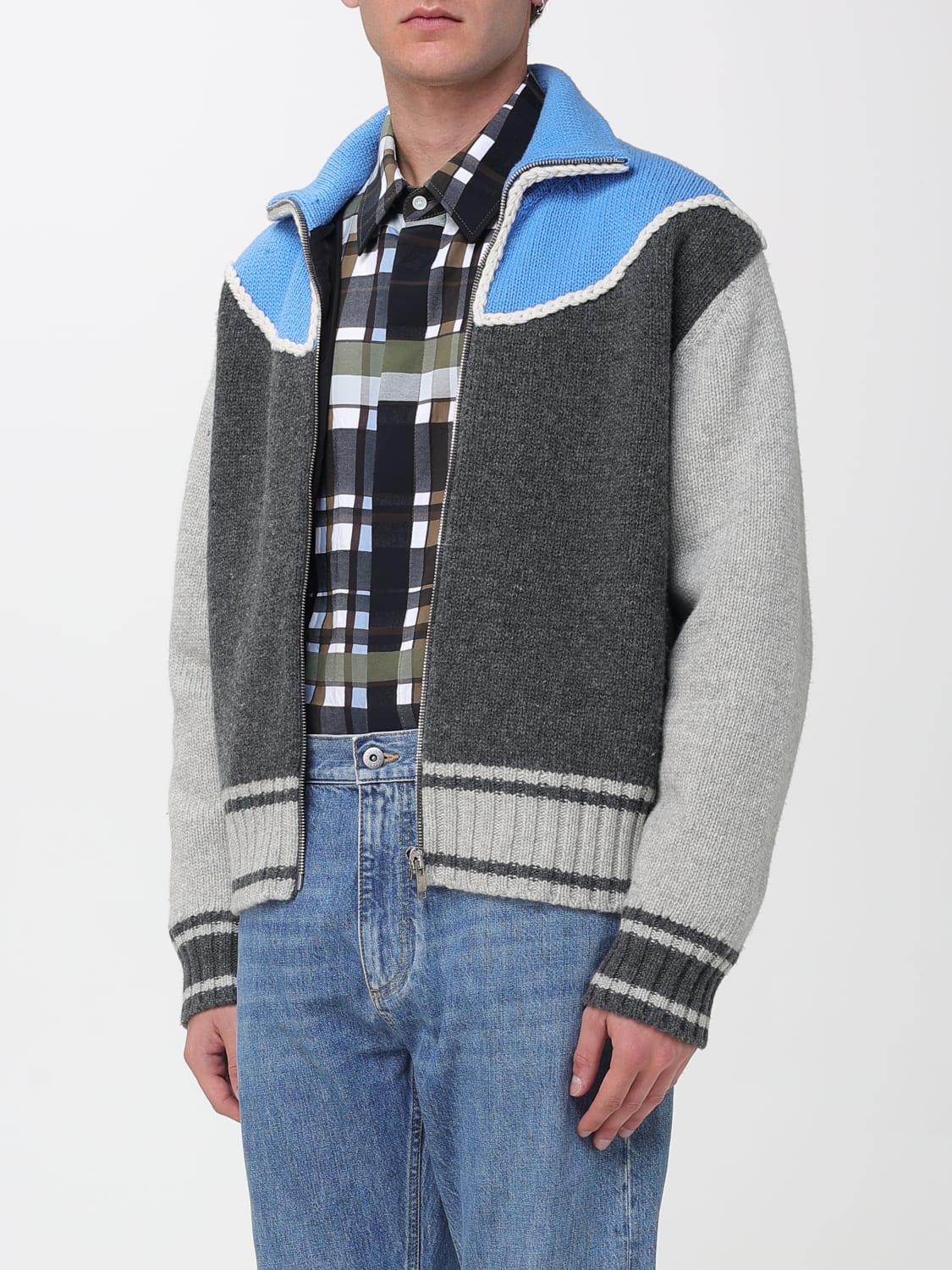 BOTTEGA VENETA SWEATER: Jacket men Bottega Veneta, Charcoal - Img 4