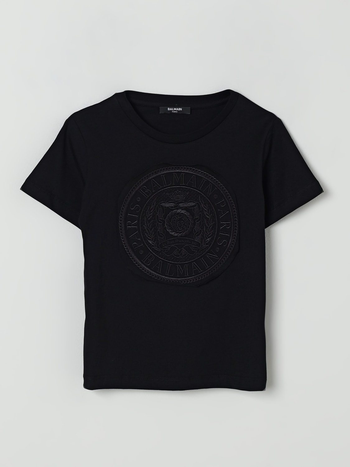 BALMAIN T-SHIRT: T-shirt kinder Balmain, Schwarz - Img 1