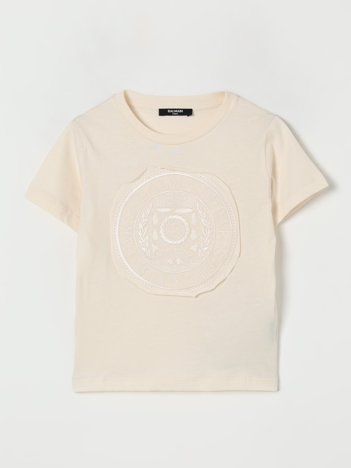 BALMAIN T-SHIRT: T-shirt kids Balmain, Beige - Img 1