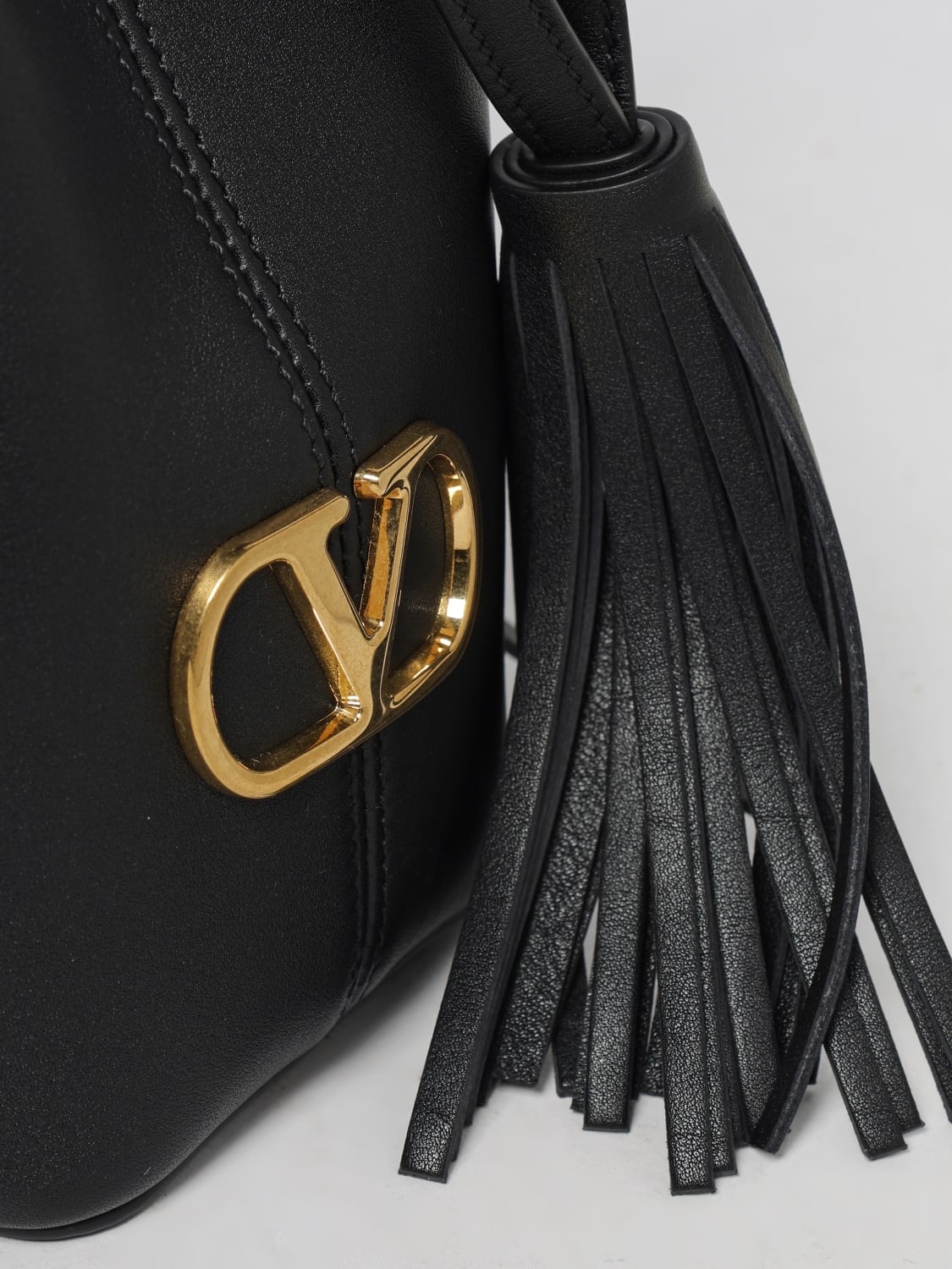 VALENTINO GARAVANI BORSA MINI: Borsa VLogo Signature Valentino Garavani in pelle , Nero - Img 4