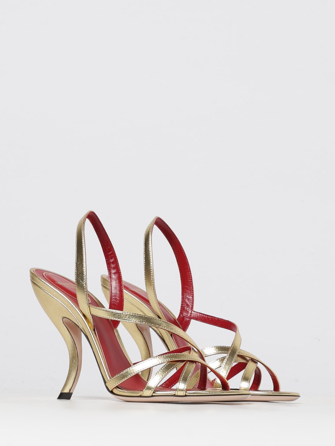 VALENTINO GARAVANI HEELED SANDAL: Shoes woman Valentino Garavani, Gold - Img 2