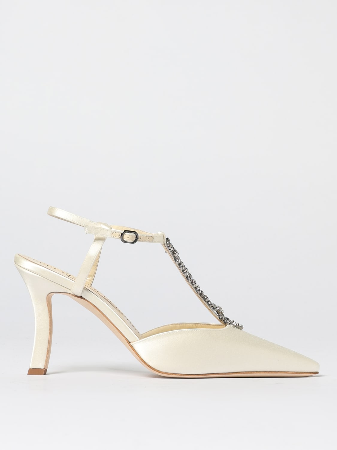 MANOLO BLAHNIK PUMP: Shoes woman Manolo Blahnik, Cream - Img 1