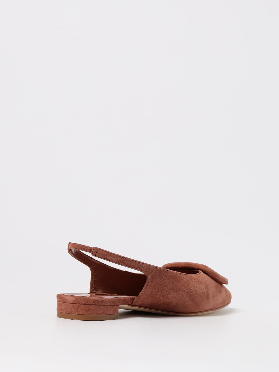 MANOLO BLAHNIK DÉCOLLETÉ: Slingback Maylura Manolo Blahnik in camoscio con fibbia decorativa , Cammello - Img 3