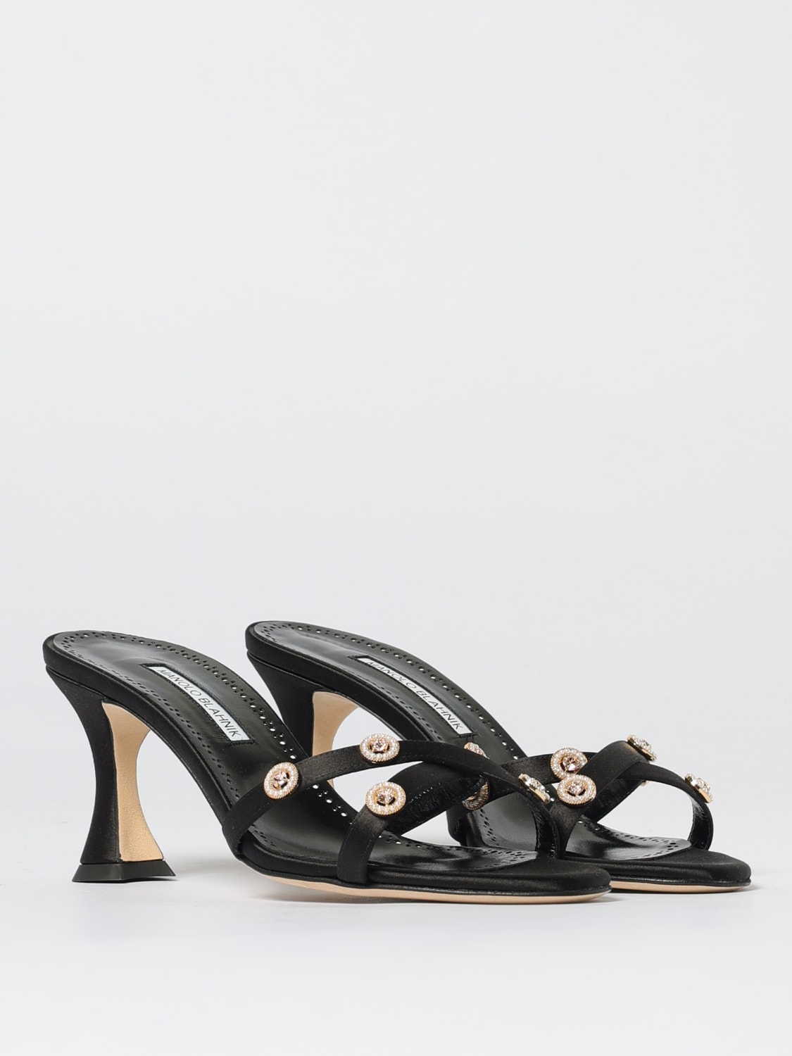 MANOLO BLAHNIK HEELED SANDAL: Shoes woman Manolo Blahnik, Black - Img 2