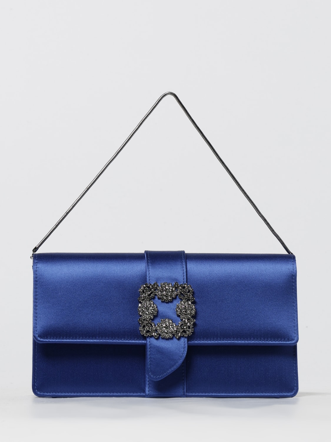 MANOLO BLAHNIK CLUTCH: Bolso de hombro mujer Manolo Blahnik, Royal Blue - Img 1