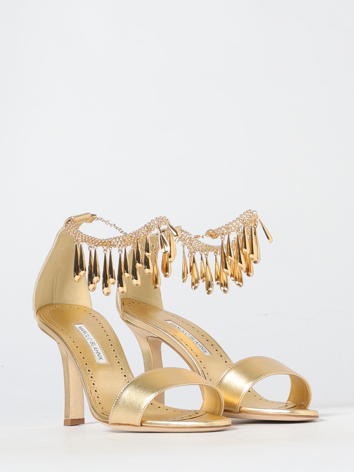 MANOLO BLAHNIK HEELED SANDAL: Shoes woman Manolo Blahnik, Gold - Img 2