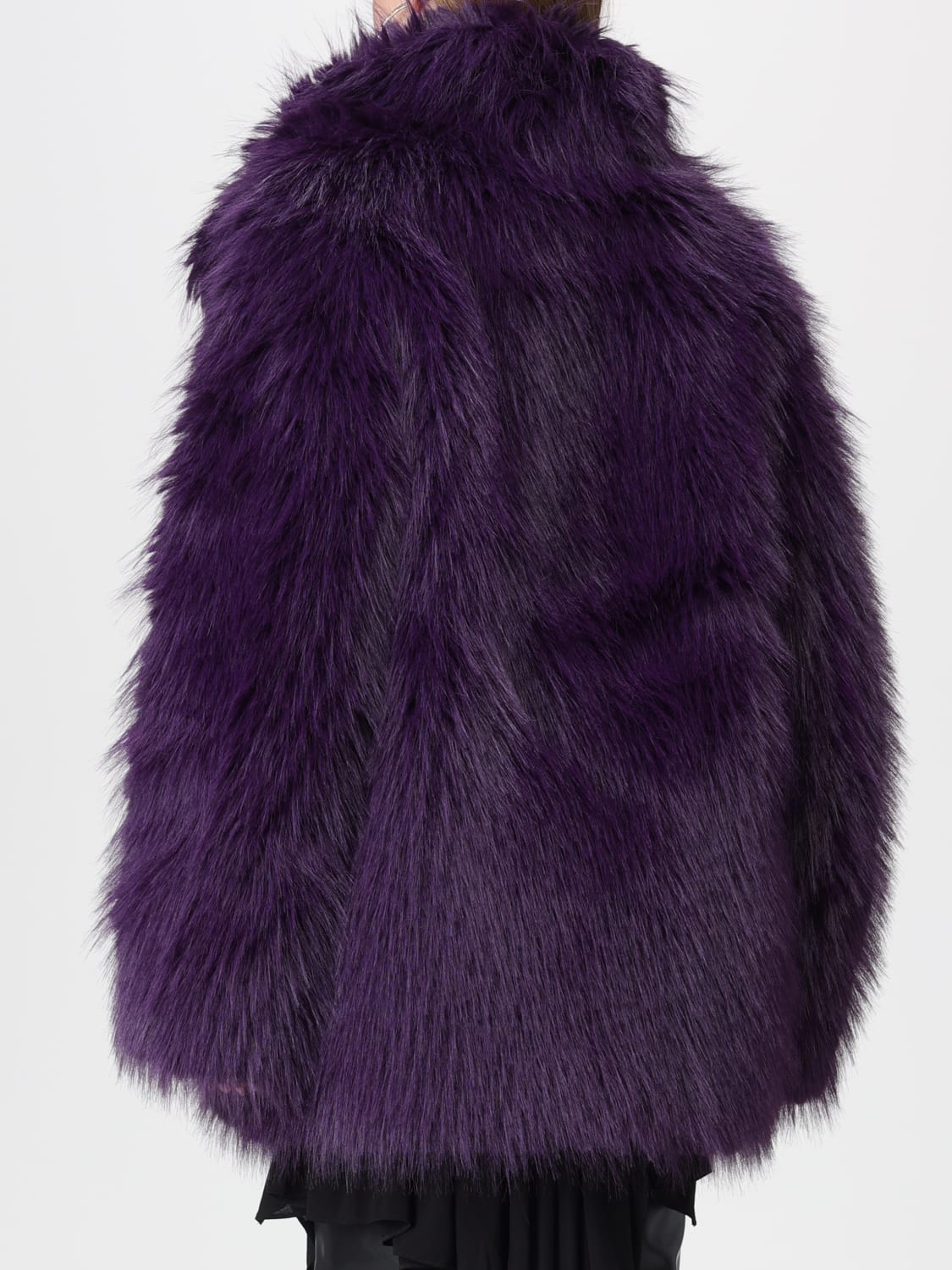 DSQUARED2 FUR COAT: Coat woman Dsquared2, Violet - Img 3