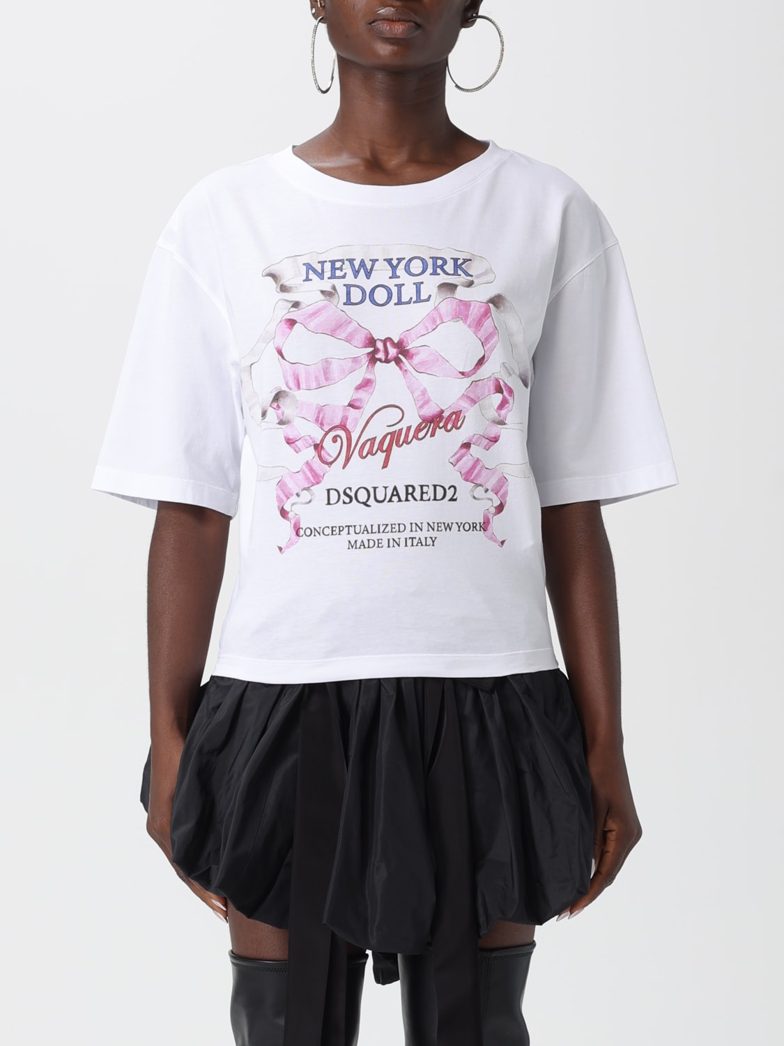 DSQUARED2 CAMISETA: Camiseta mujer Dsquared2, Blanco - Img 1