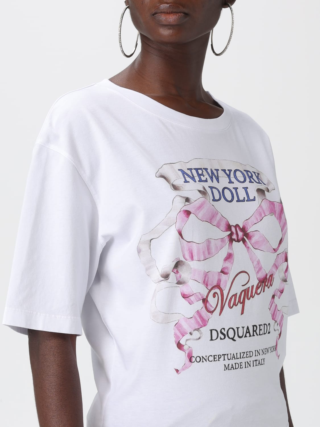 DSQUARED2 CAMISETA: Camiseta mujer Dsquared2, Blanco - Img 4