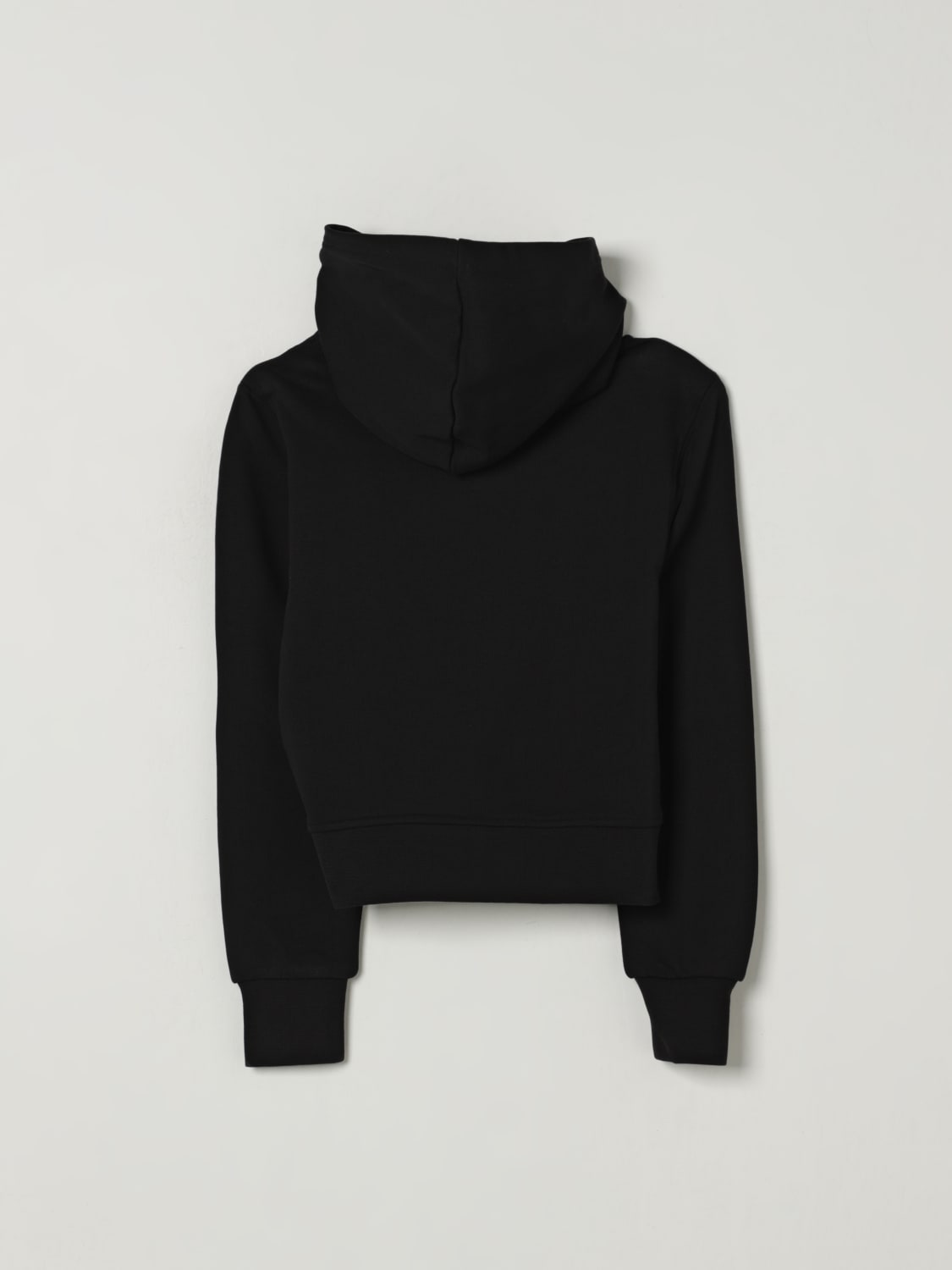 DIESEL MAGLIA: Felpa Diesel in cotone con cappuccio, Nero - Img 2