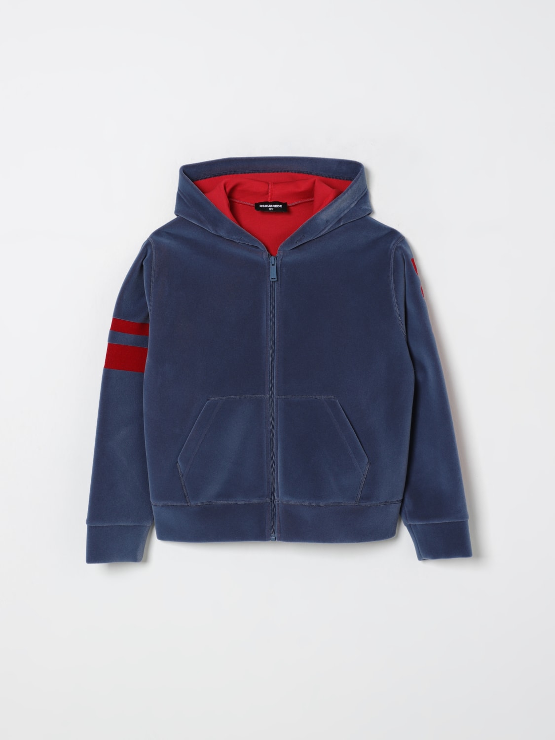 DSQUARED2 SWEATER: Jacket kids Dsquared2, Blue - Img 1