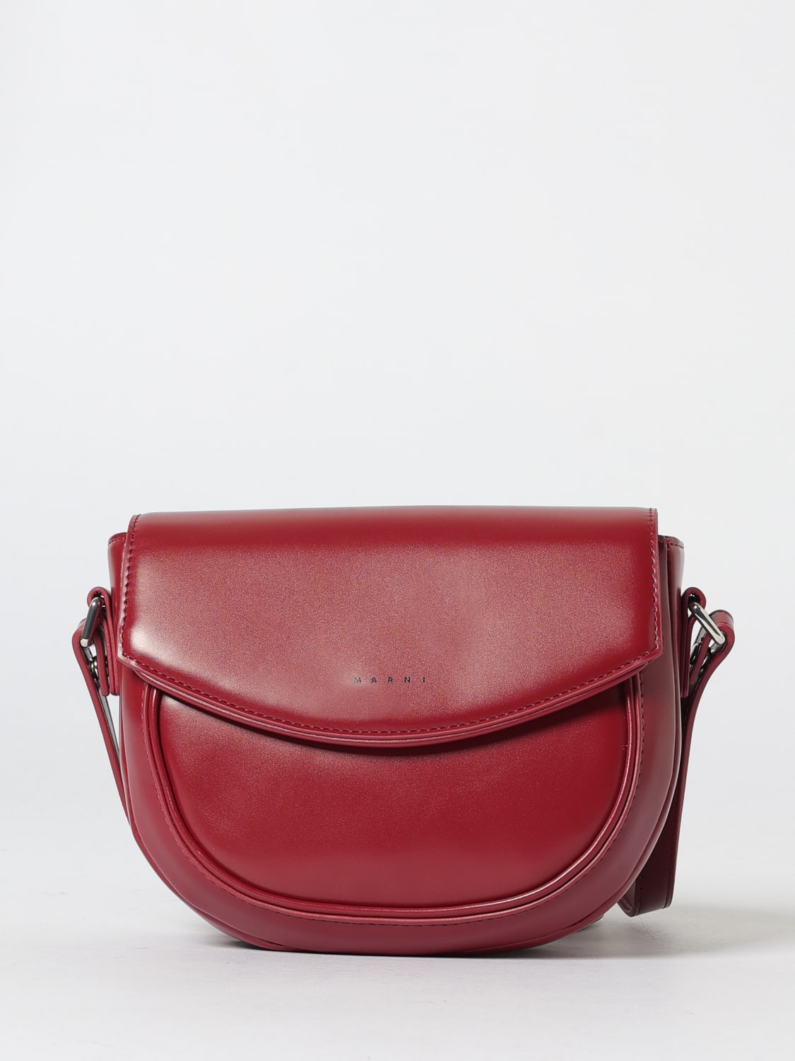 MARNI BORSA: Borsa a tracolla Smile in pelle sintetica Marni, Bordeaux - Img 1