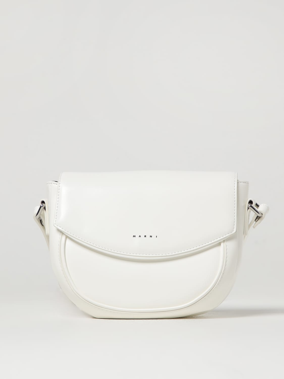 MARNI BORSA: Borsa a tracolla Smile in pelle sintetica Marni, Panna - Img 1