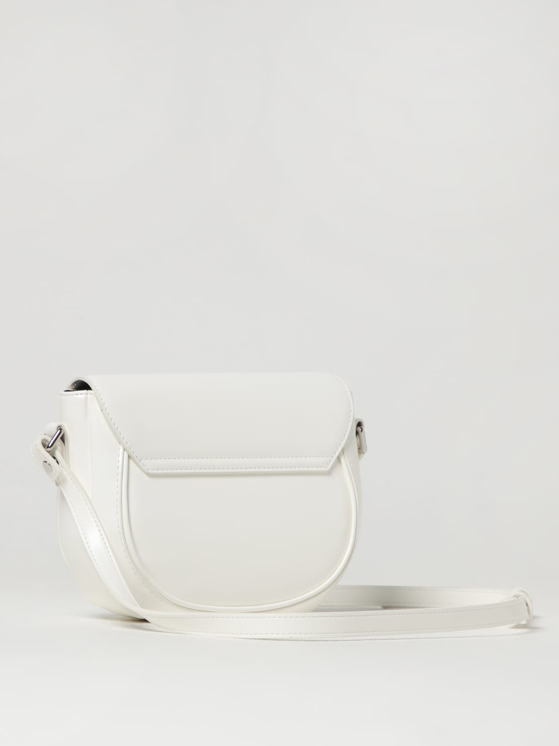 MARNI BORSA: Borsa a tracolla Smile in pelle sintetica Marni, Panna - Img 2