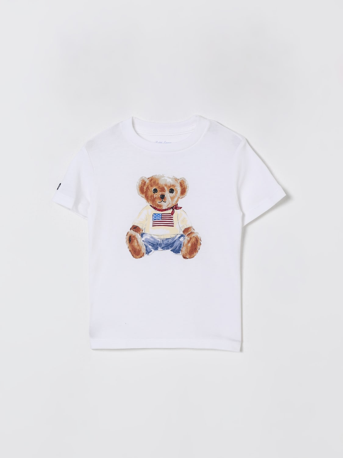 POLO RALPH LAUREN T-SHIRT: T-shirt kids Polo Ralph Lauren, White - Img 1