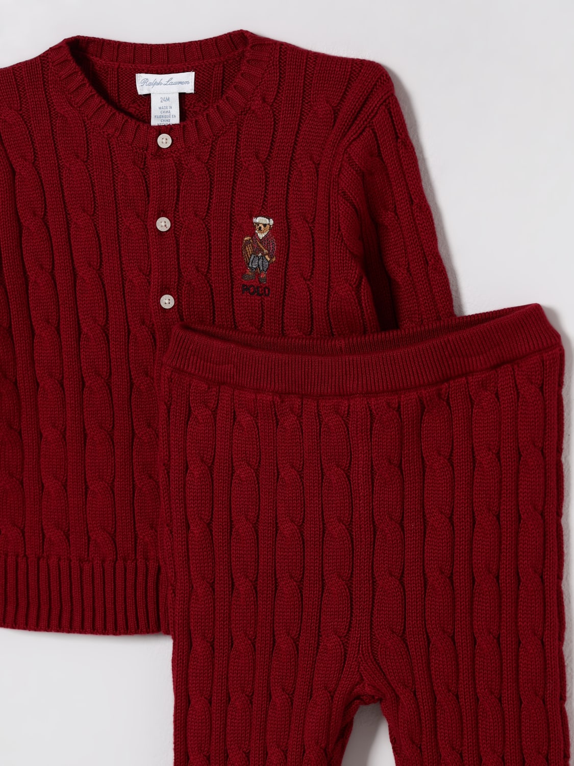 POLO RALPH LAUREN TRACKSUIT: Tracksuits kids Polo Ralph Lauren, Burgundy - Img 3