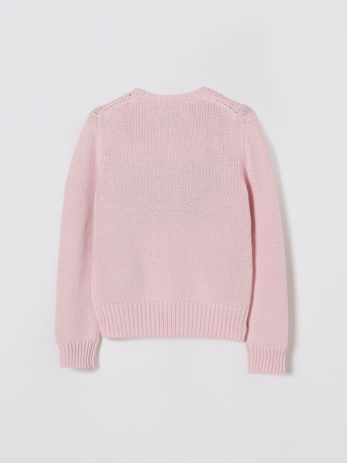 POLO RALPH LAUREN MAGLIA: Maglia con bandiera a girocollo Polo Ralph Lauren, Rosa - Img 2