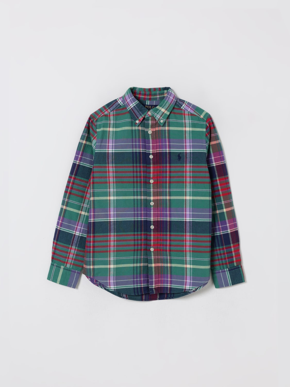 POLO RALPH LAUREN SHIRT: Shirt kids Polo Ralph Lauren, Green - Img 1