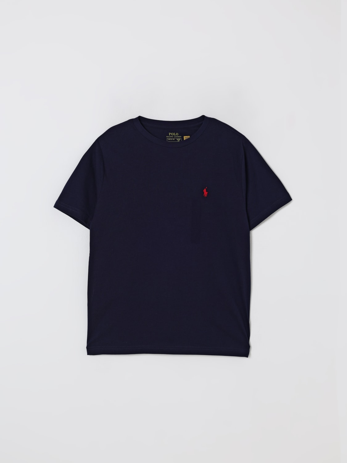 POLO RALPH LAUREN T-SHIRT: T-shirt kids Polo Ralph Lauren, Navy - Img 1