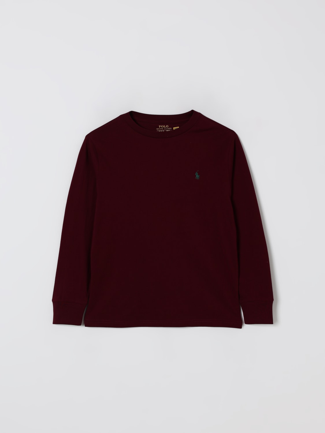 POLO RALPH LAUREN T-SHIRT: T-shirt kids Polo Ralph Lauren, Burgundy - Img 1