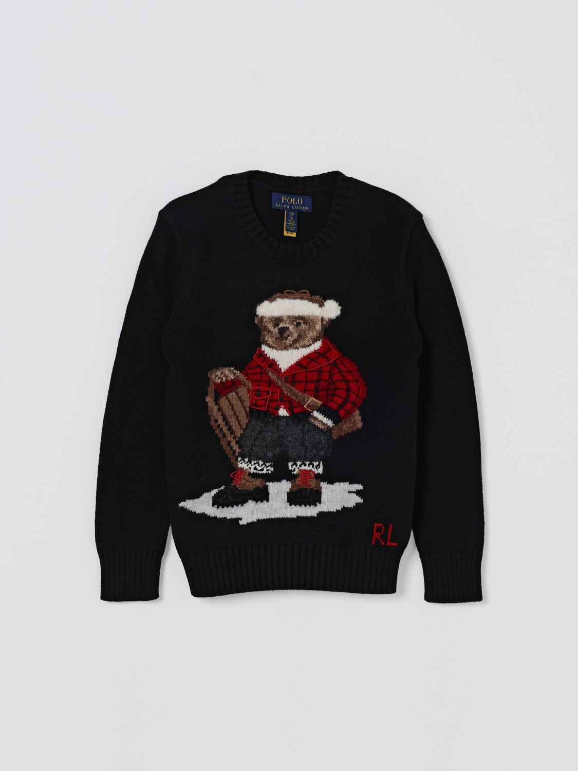 POLO RALPH LAUREN SWEATER: Sweater kids Polo Ralph Lauren, Black - Img 1