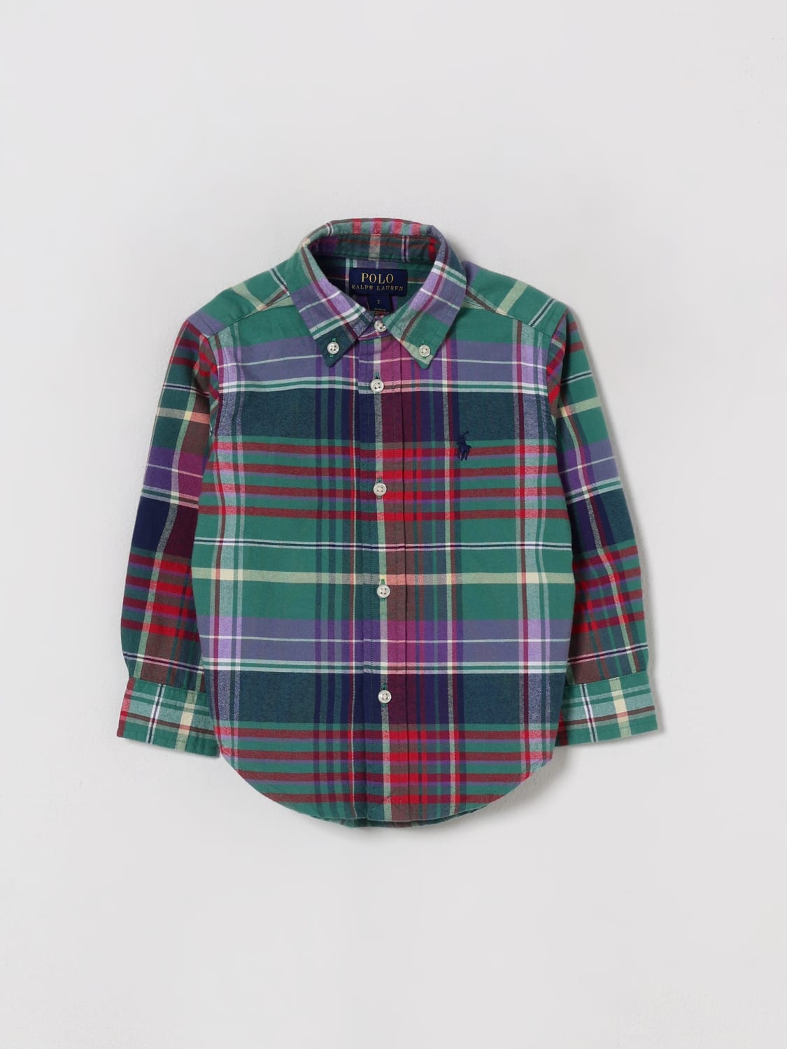 POLO RALPH LAUREN SHIRT: Shirt kids Polo Ralph Lauren, Green - Img 1