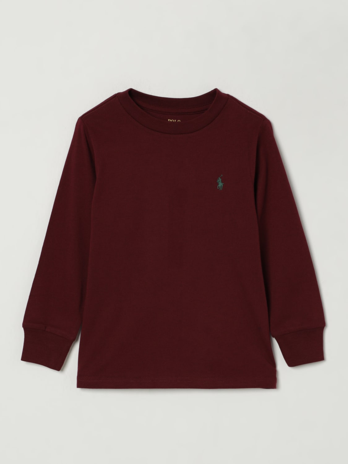 POLO RALPH LAUREN T-SHIRT: T-shirt basic in cotone con logo Pony Polo Ralph Lauren, Bordeaux - Img 1