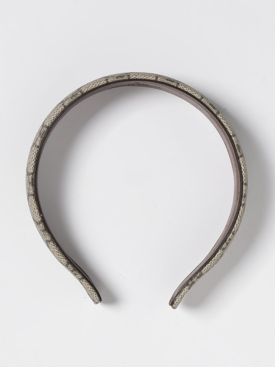 GUCCI CERCHIETTO: Cerchietto Gucci in tessuto GG Supreme con monogram all over , Marrone - Img 1