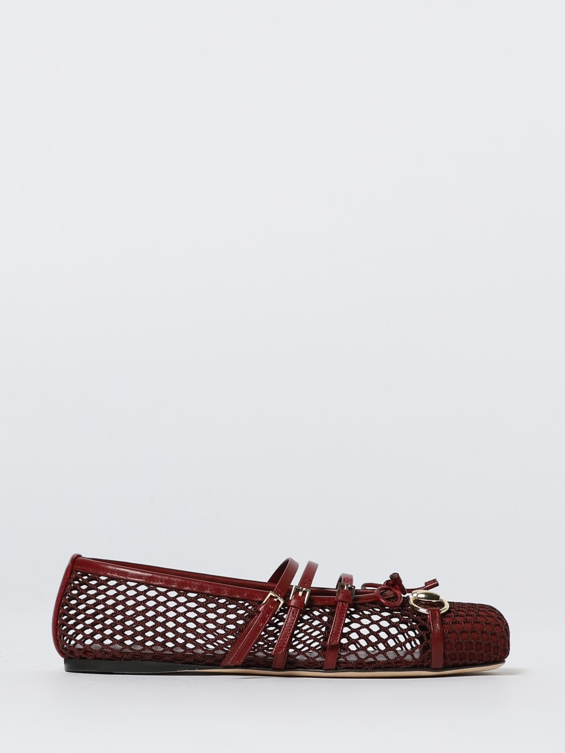 GUCCI BALLET FLAT: Shoes woman Gucci, Burgundy - Img 1