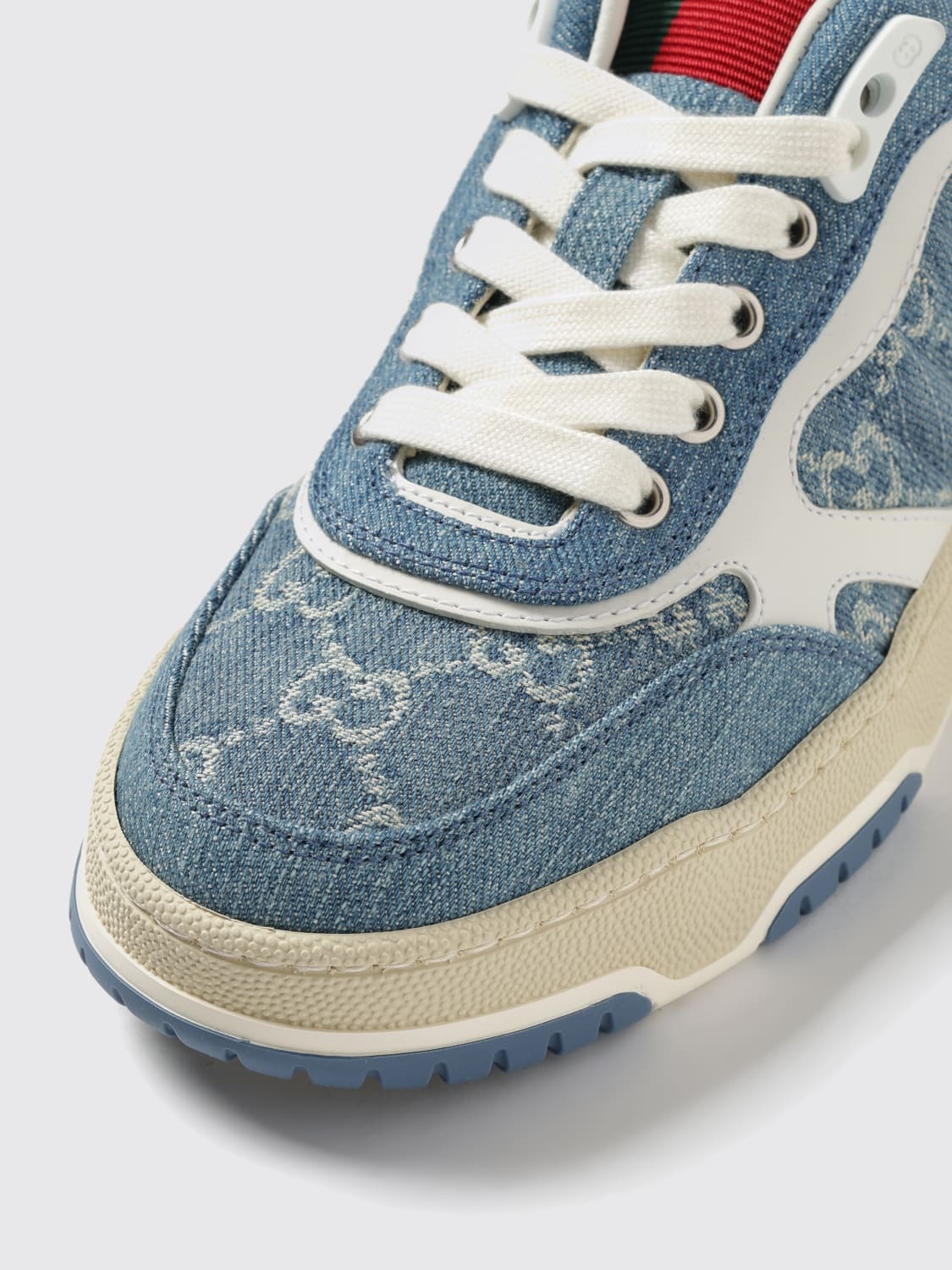 GUCCI BASKETS: Baskets femme Gucci, Denim - Img 4