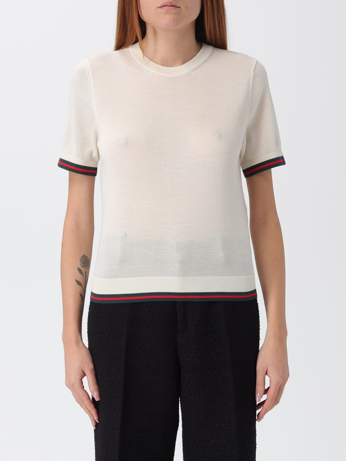 GUCCI SWEATER: Sweater woman Gucci, White - Img 1