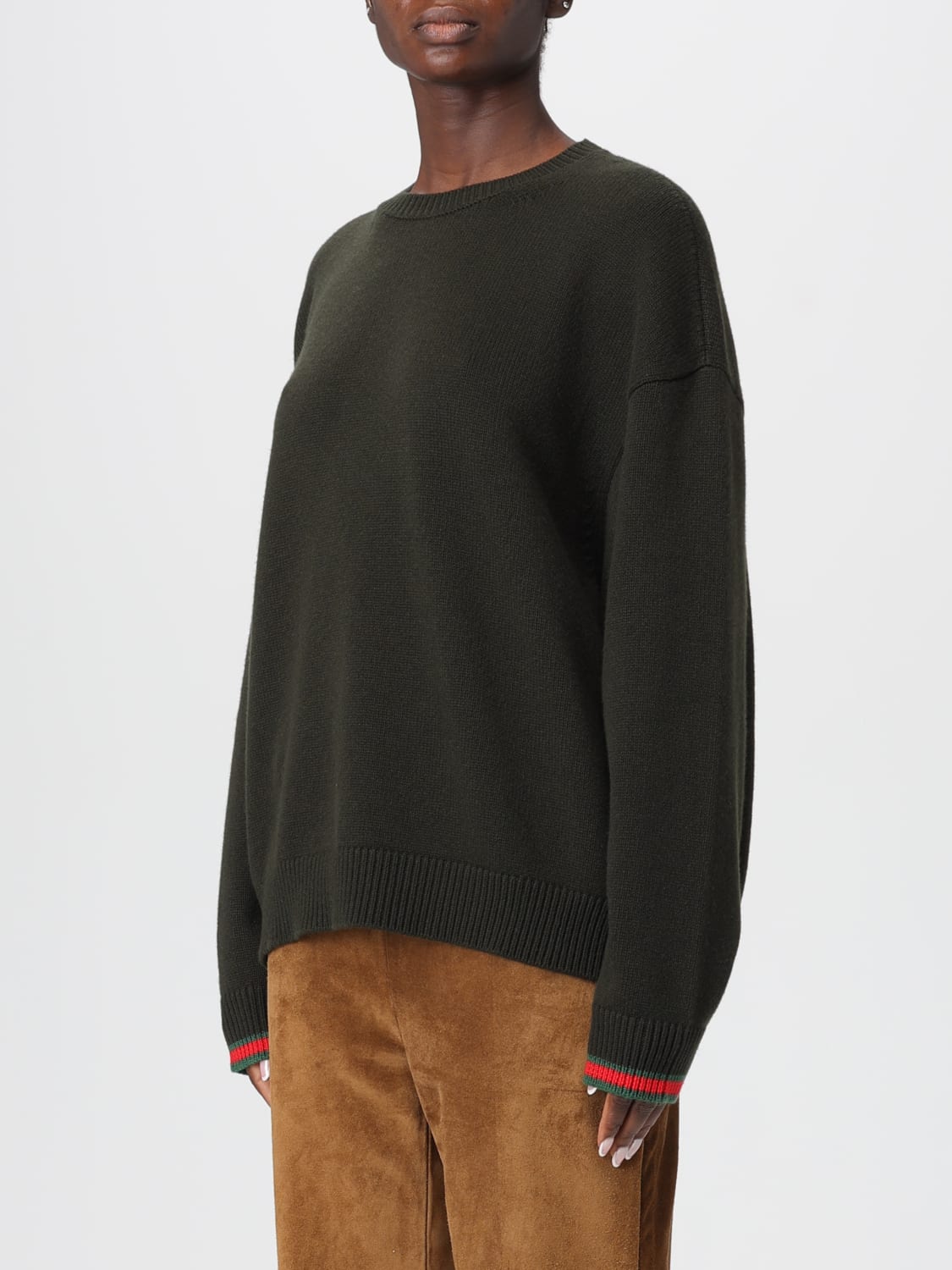 GUCCI SWEATER: Sweater woman Gucci, Green - Img 3