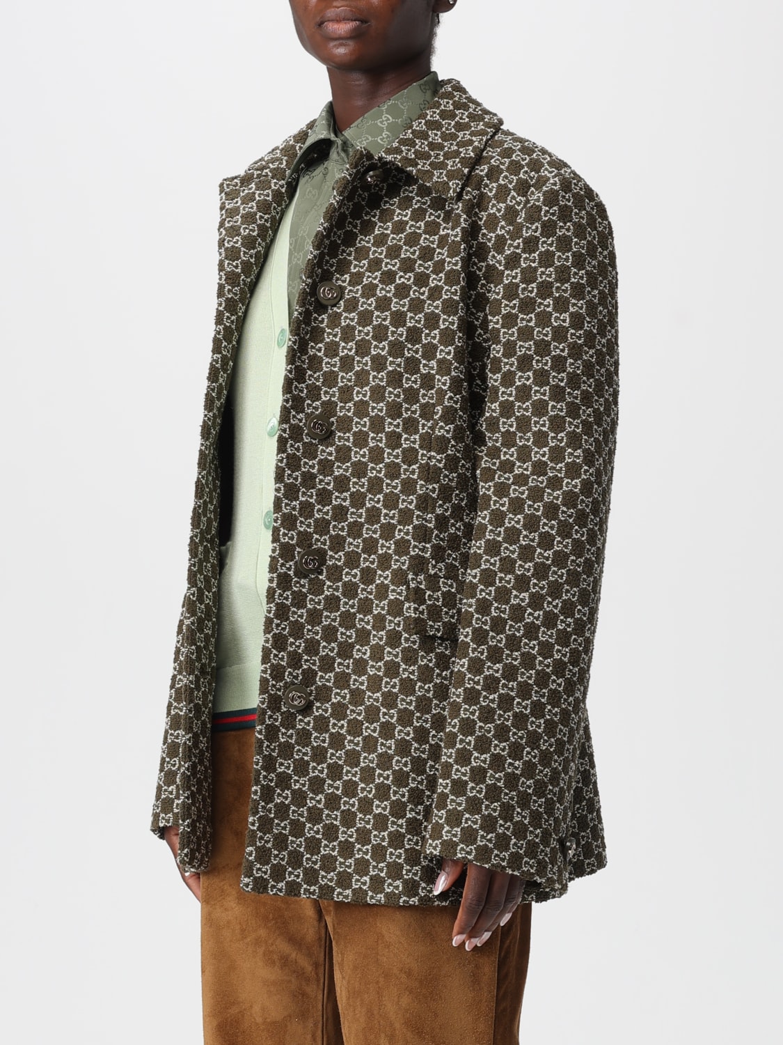 GUCCI JACKET: Blazer woman Gucci, Green - Img 4